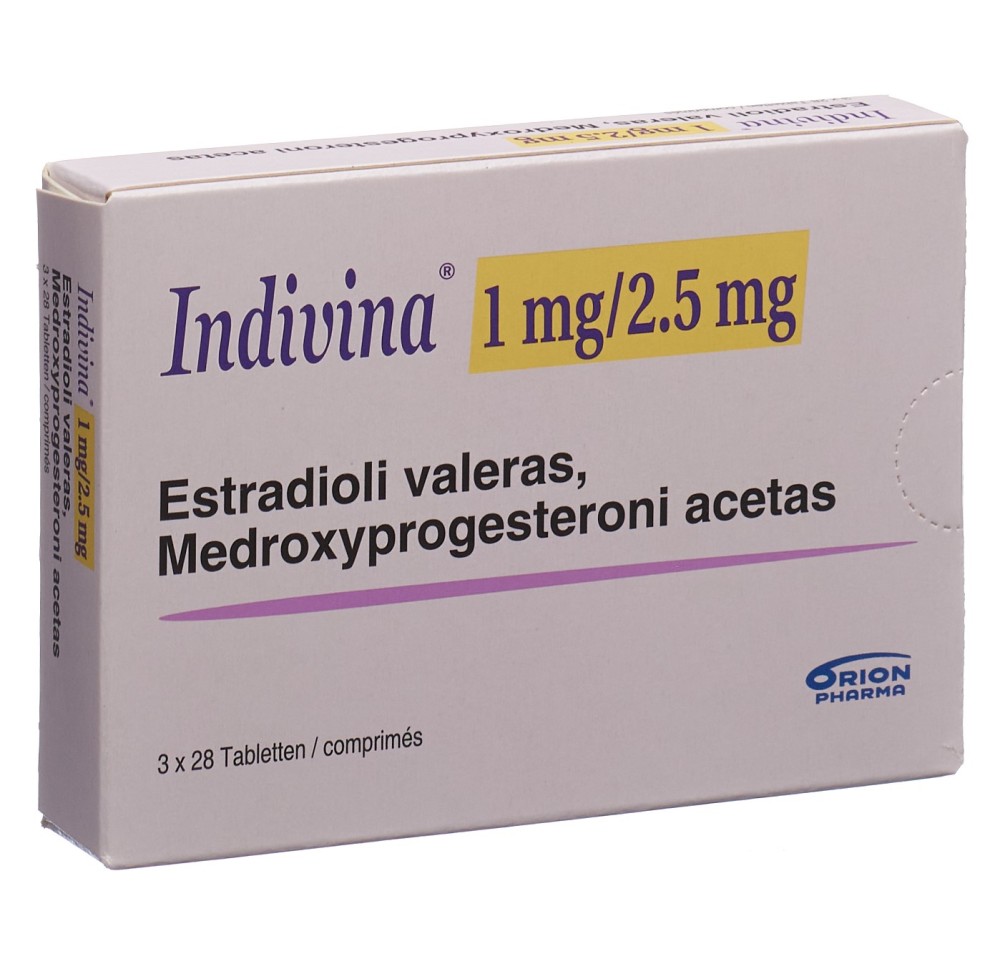 INDIVINA cpr 1mg/2.5mg 3 x 28 pce INDIVINA cpr 1mg/2.5mg 3 x 28 pce