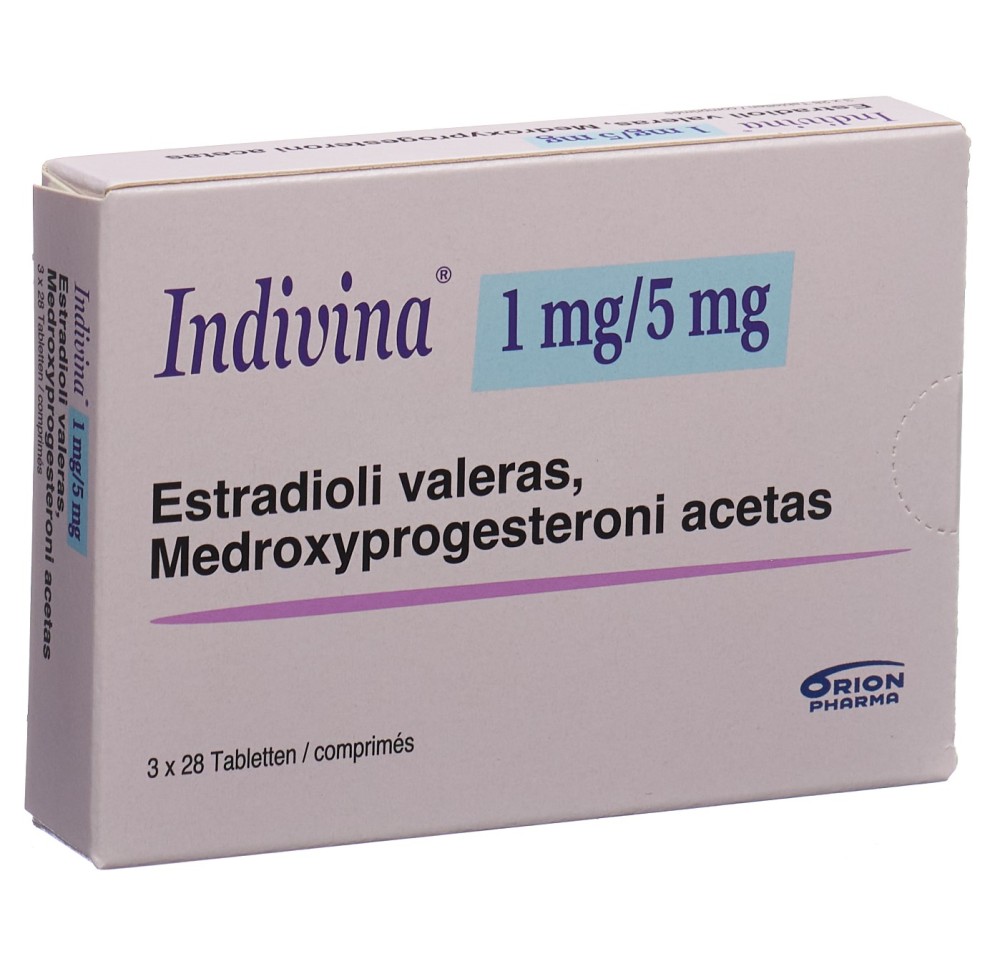 INDIVINA cpr 1mg/5mg 3 x 28 pce INDIVINA cpr 1mg/5mg 3 x 28 pce