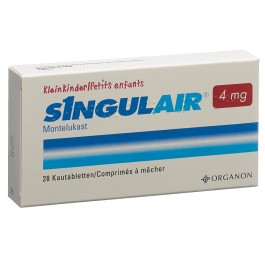SINGULAIR cpr croquer 4 mg petit enf 28 pce