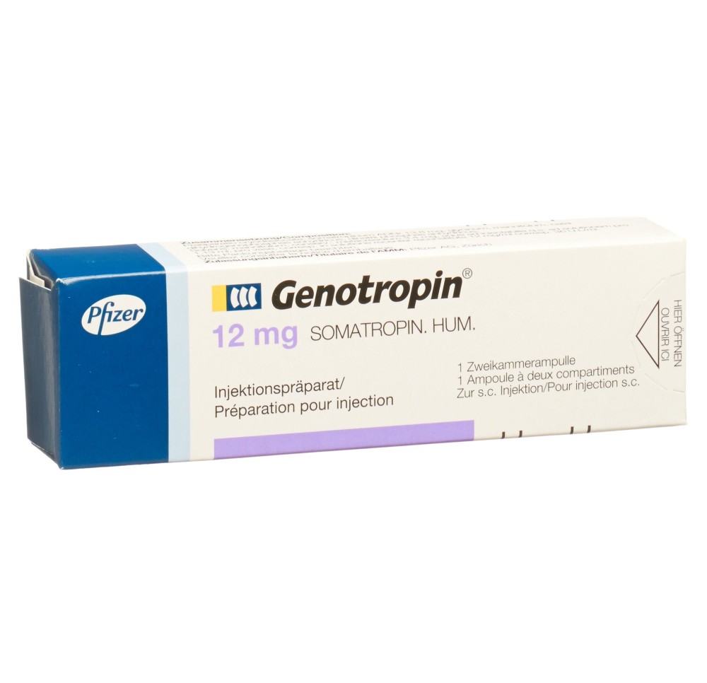 GENOTROPIN subst sèche 12 mg avec solv amp GENOTROPIN subst sèche 12 mg avec solv amp