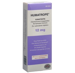 HUMATROPE subst sèche 12 mg c solv amp