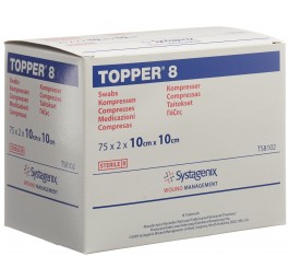 Topper 8 compresses NW 10x10cm stériles 75 x 2 pce