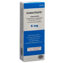 HUMATROPE subst sèche 6 mg c solv amp