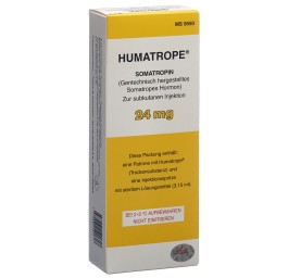 HUMATROPE subst sèche 24 mg c solv amp