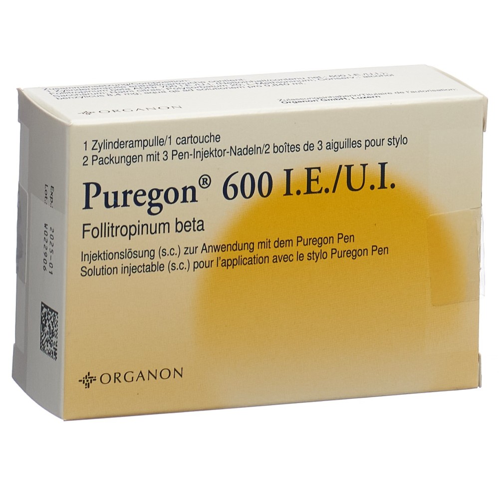 PUREGON sol inj 600 UI pour pen amp PUREGON sol inj 600 UI pour pen amp