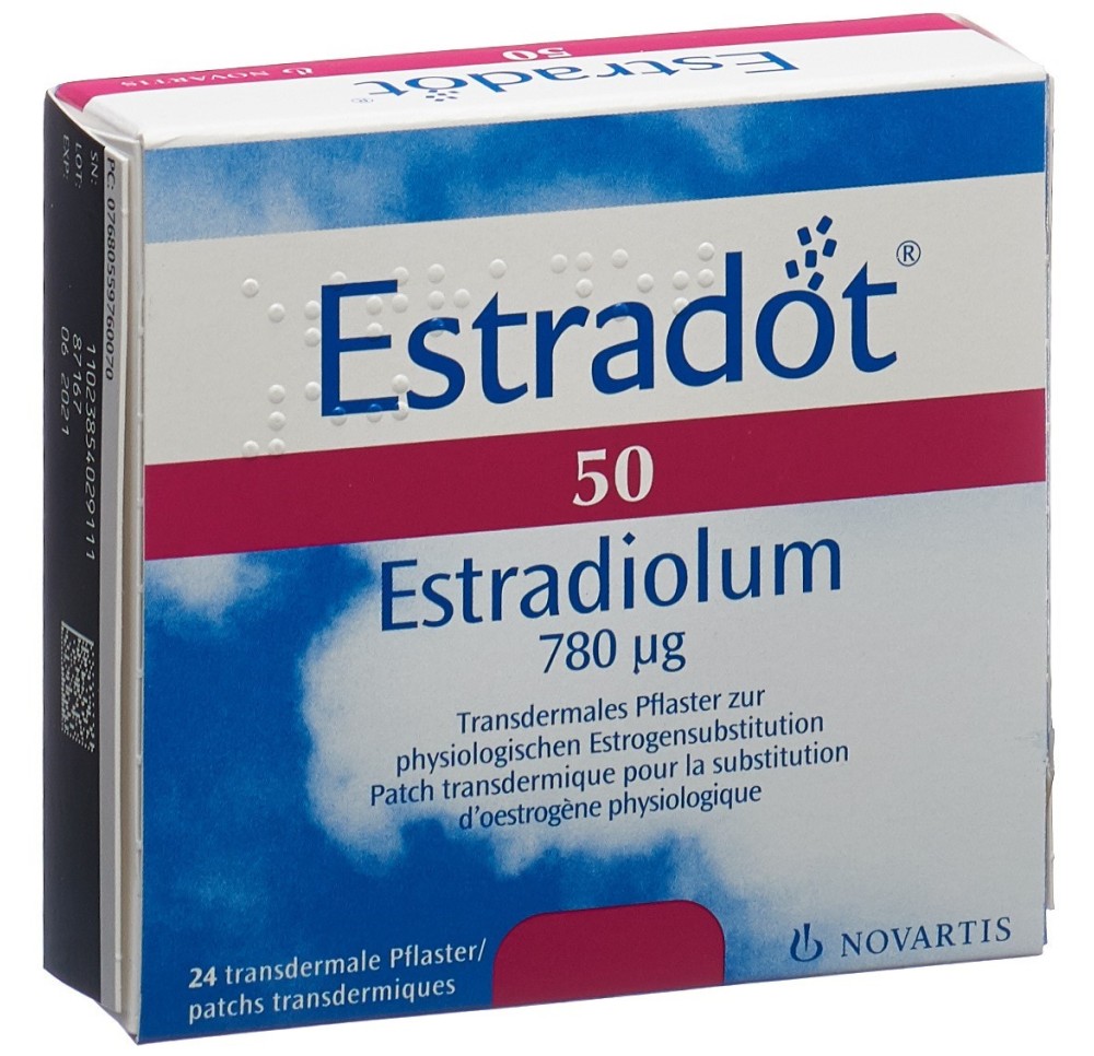 ESTRADOT patch mat 50 mcg/24h 24 pce ESTRADOT patch mat 50 mcg/24h 24 pce