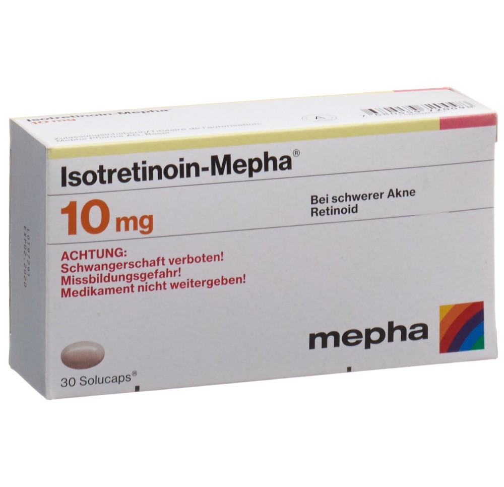 ISOTRETINOIN Mepha caps moll 10 mg 30 pce ISOTRETINOIN Mepha caps moll 10 mg 30 pce