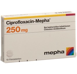 CIPROFLOXACIN Mepha cpr pell 250 mg 10 pce