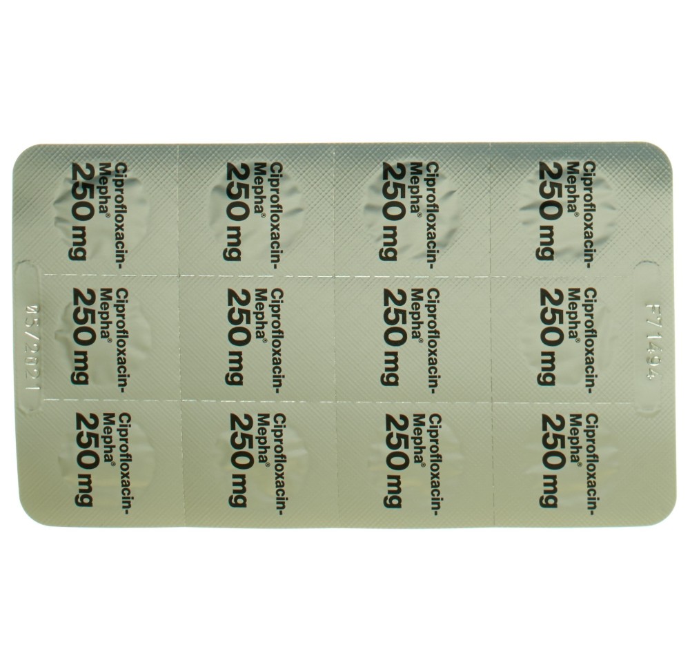 CIPROFLOXACIN Mepha cpr pell 250 mg 20 pce CIPROFLOXACIN Mepha cpr pell 250 mg 20 pce