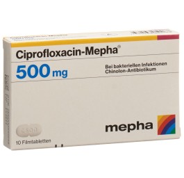 CIPROFLOXACIN Mepha cpr pell 500 mg 10 pce