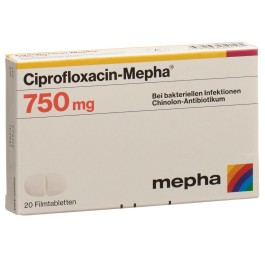 CIPROFLOXACIN Mepha cpr pell 750 mg 20 pce