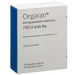 ORGARAN sol inj 750 U/0.6ml 10 amp 0.6 ml