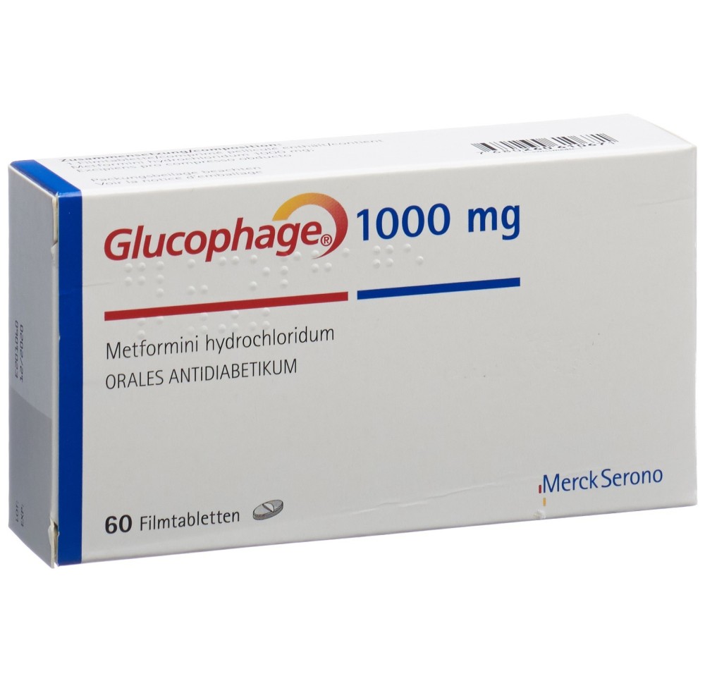 GLUCOPHAGE cpr pell 1000 mg 60 pce