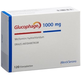GLUCOPHAGE cpr pell 1000 mg 120 pce