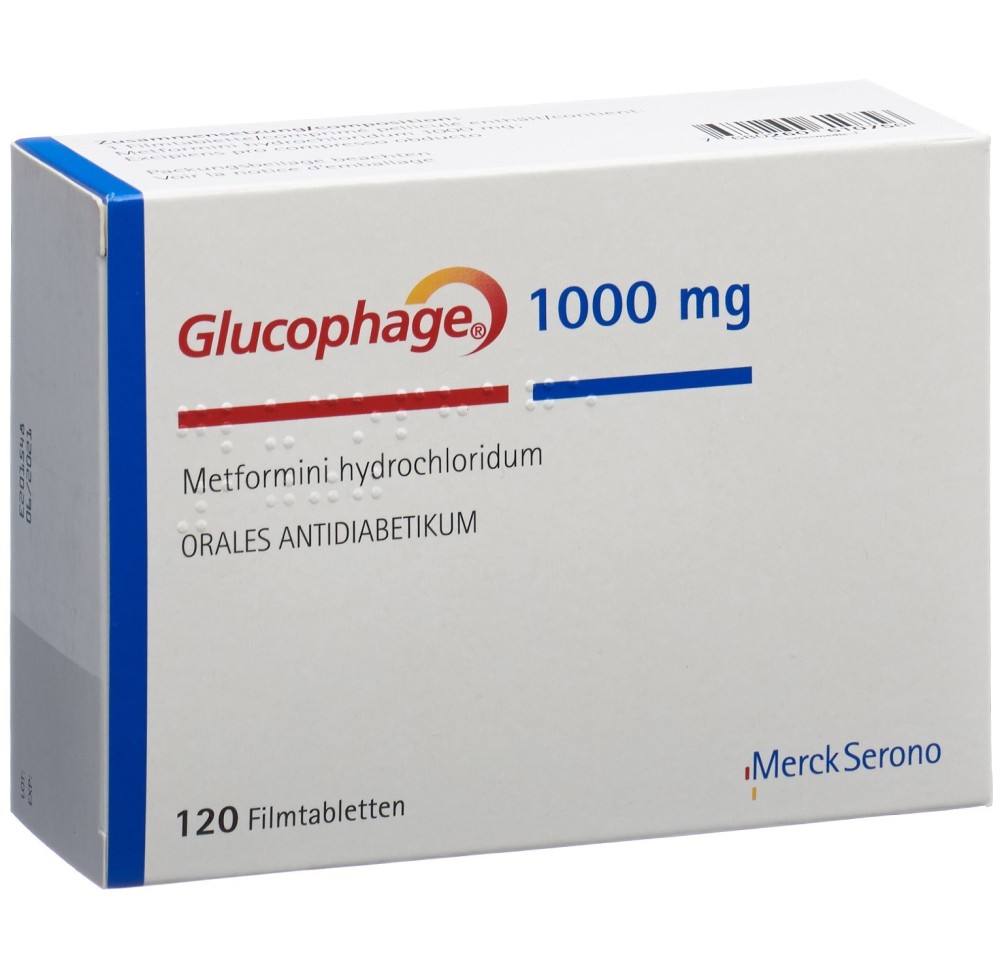 GLUCOPHAGE cpr pell 1000 mg 120 pce