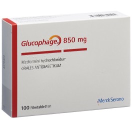 GLUCOPHAGE cpr pell 850 mg 100 pce