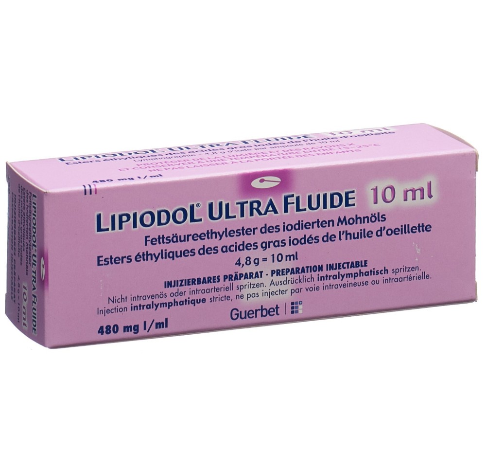 LIPIODOL Ultra-fluide sol inj 4.8 g/10ml amp 10 ml LIPIODOL Ultra-fluide sol inj 4.8 g/10ml amp 10 ml