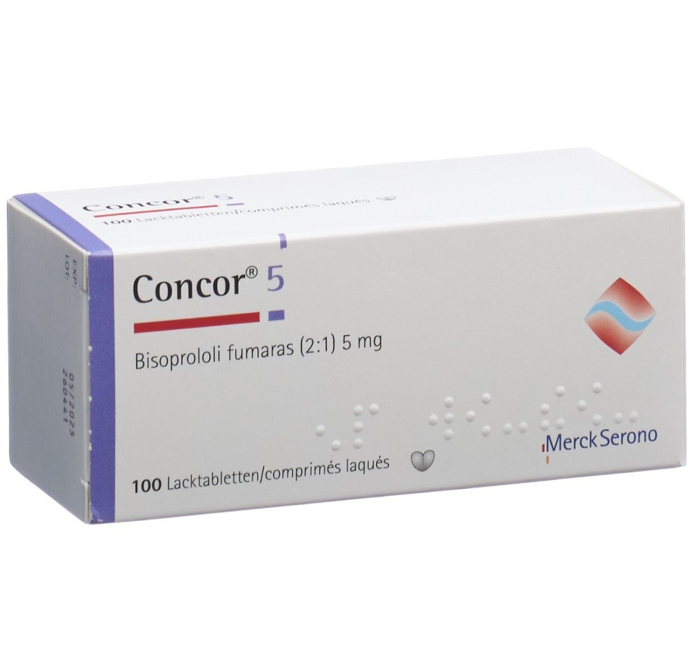 CONCOR cpr pell 5 mg 100 pce CONCOR cpr pell 5 mg 100 pce
