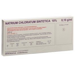 NACL Sintetica conc perf 10 % 10ml amp 10 pce