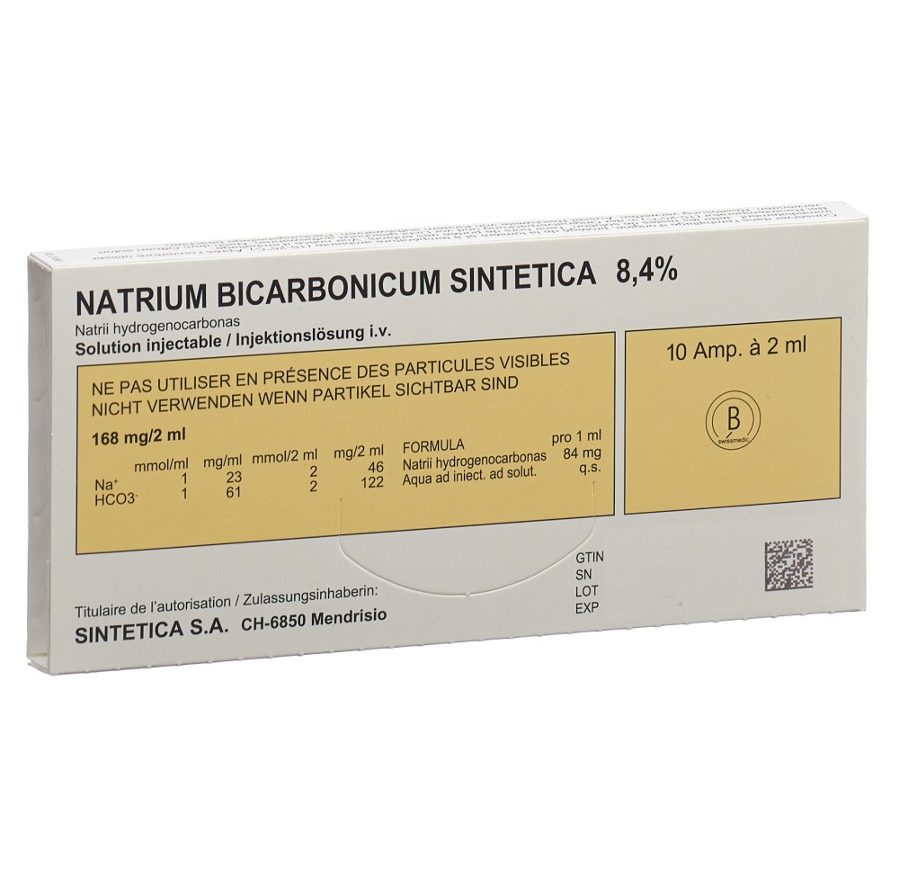 NATRIUM BICARB Sintetica sol inj 8.4 % 10 amp 2 ml NATRIUM BICARB Sintetica sol inj 8.4 % 10 amp 2 ml