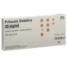 PRILOCAIN Sintetica sol inj 20 mg/ml 10 amp 10 ml