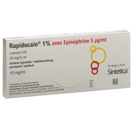 RAPIDOCAIN 10 mg/ml + Epin 5 mcg/ml 10 amp 5 ml
