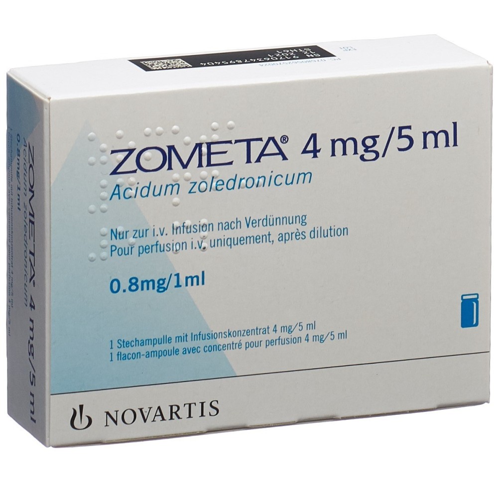 ZOMETA conc perf 4 mg/5ml flac 5 ml ZOMETA conc perf 4 mg/5ml flac 5 ml