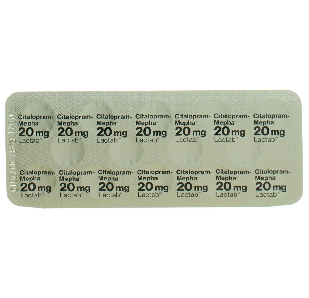 CITALOPRAM Mepha cpr pell 20 mg 28 pce CITALOPRAM Mepha cpr pell 20 mg 28 pce