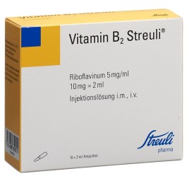 VITAMINE B2 Streuli sol inj 10 mg/2ml 10 amp 2 ml