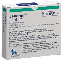 INSULINE Levemir Penfill 100 U/ml 5 cartouche 3 ml