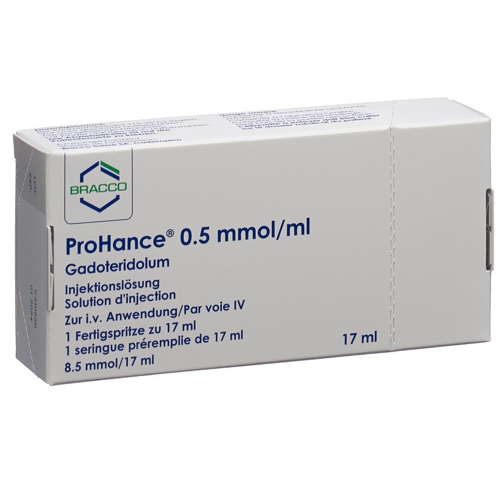 PROHANCE sol inj 8.5 mmol/17ml ser préremp PROHANCE sol inj 8.5 mmol/17ml ser préremp