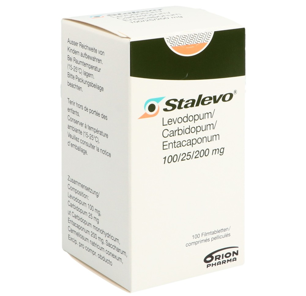 STALEVO cpr pell 100/25/200mg bte 100 pce