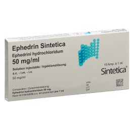 EPHEDRIN Sintetica sol inj 50 mg/ml amp 10 x 1 ml