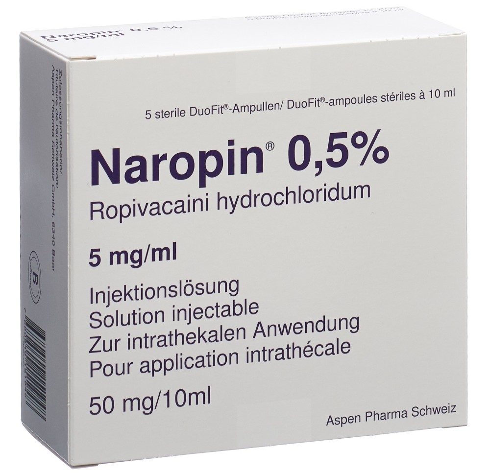 NAROPIN sol inj 50 mg/10ml amp duofit 5 pce
