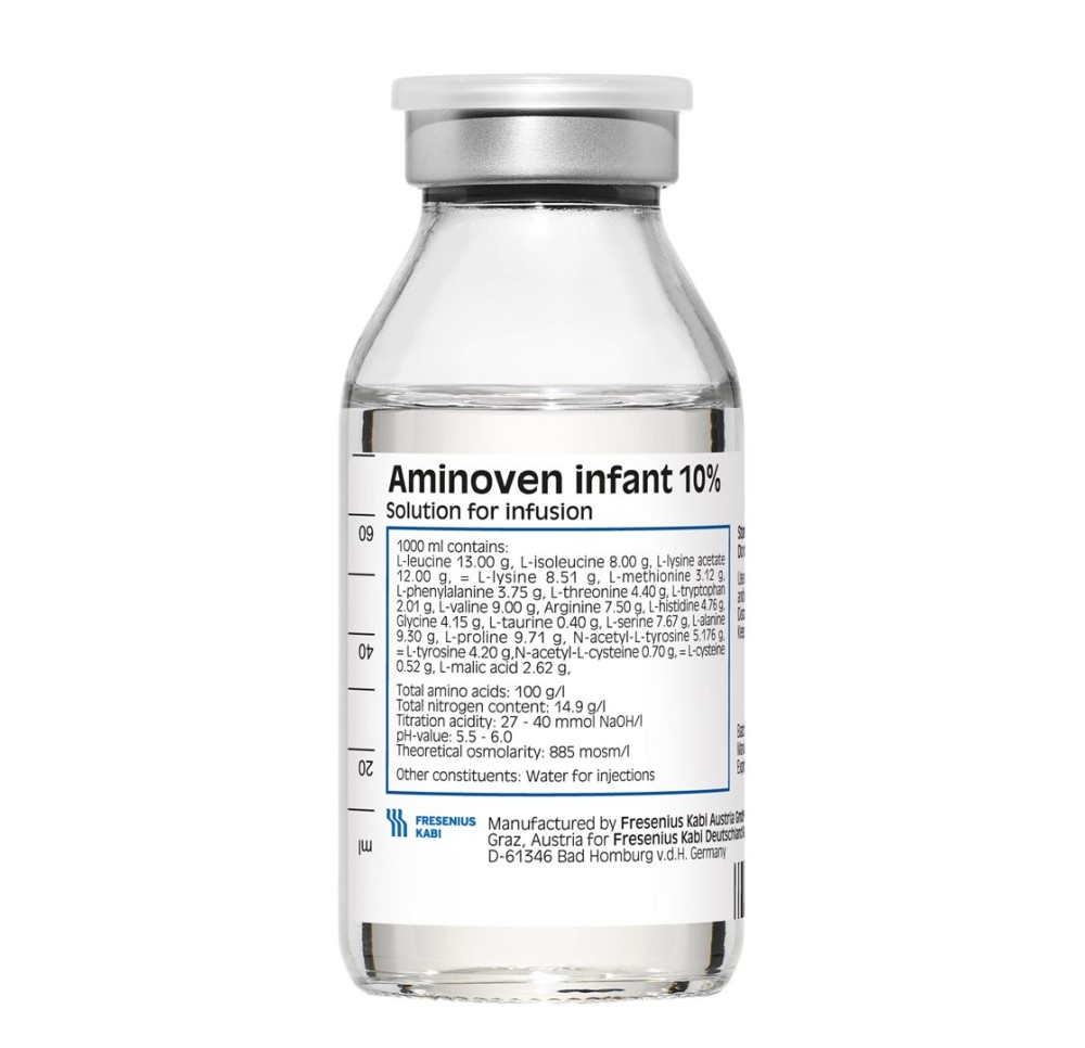 AMINOVEN infant sol perf 10 % 100ml fl 10 pce AMINOVEN infant sol perf 10 % 100ml fl 10 pce