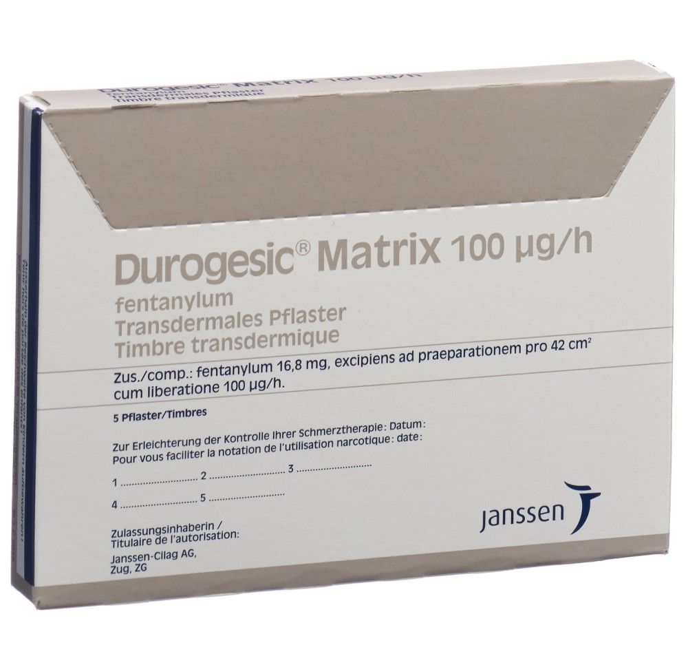 DUROGESIC patch mat 100 mcg/h sach 5 pce