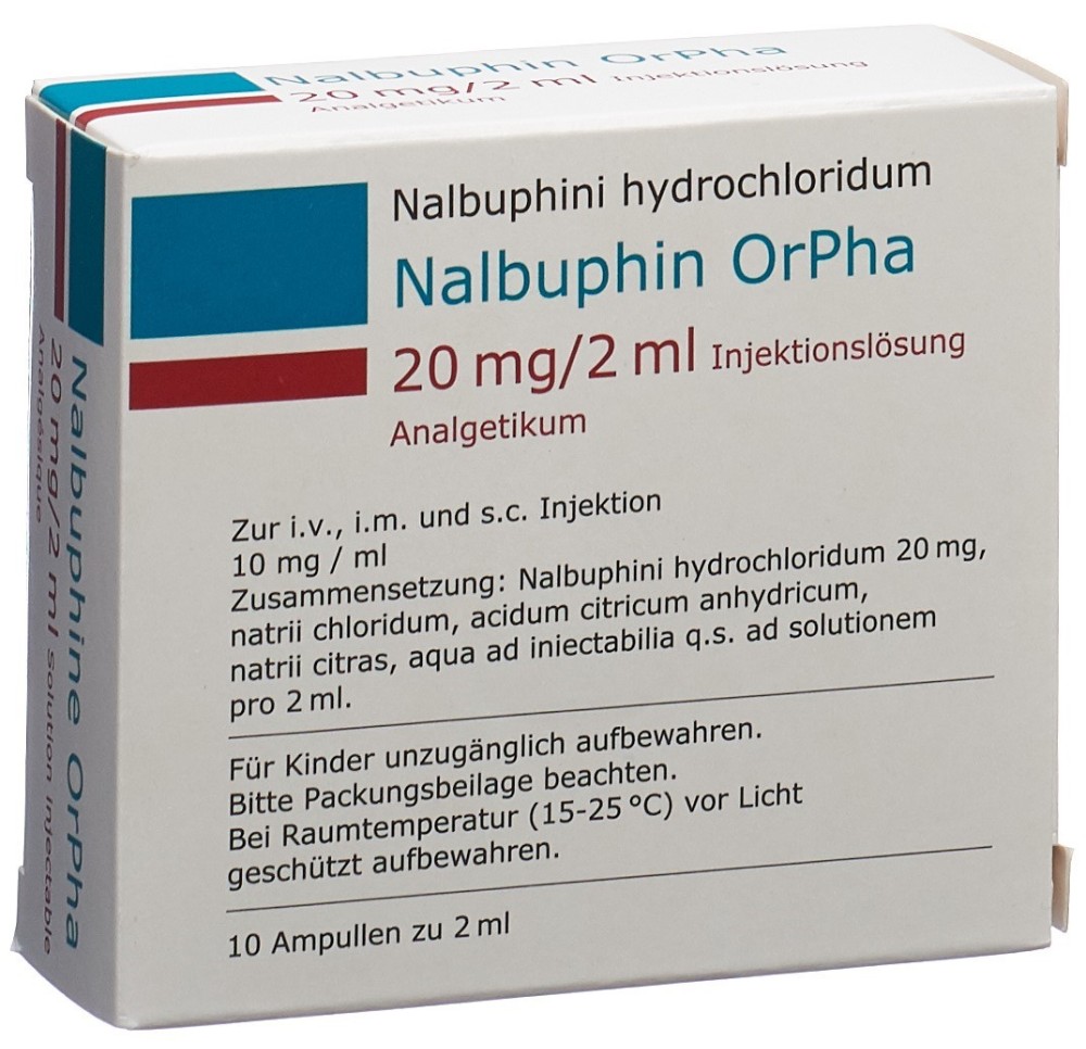 NALBUPHIN OrPha sol inj 20 mg/2ml 10 amp 2 ml NALBUPHIN OrPha sol inj 20 mg/2ml 10 amp 2 ml