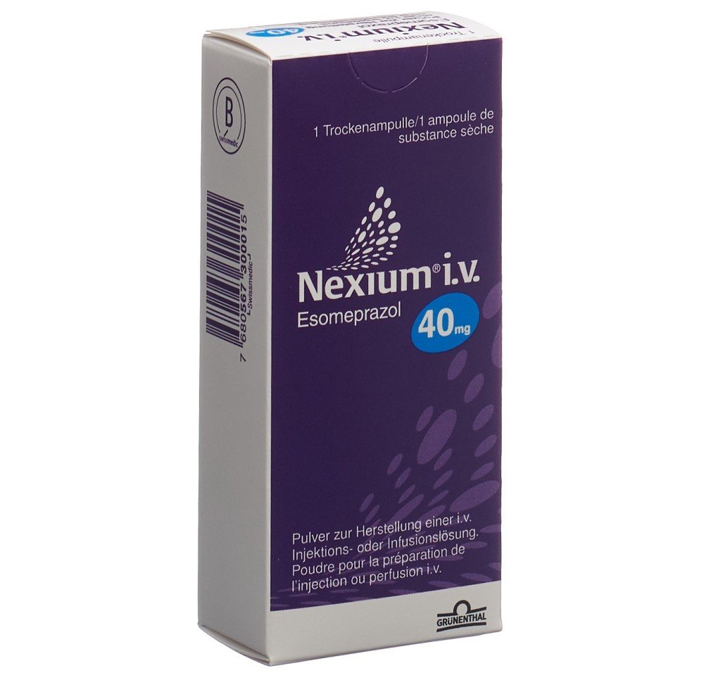 NEXIUM subst sèche 40 mg i.v. vial NEXIUM subst sèche 40 mg i.v. vial