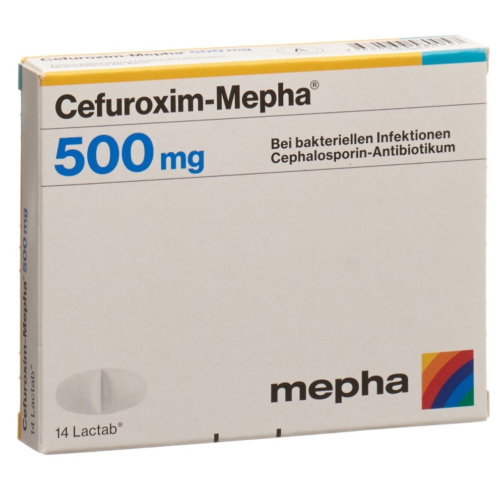 CEFUROXIM Mepha cpr pell 500 mg 14 pce