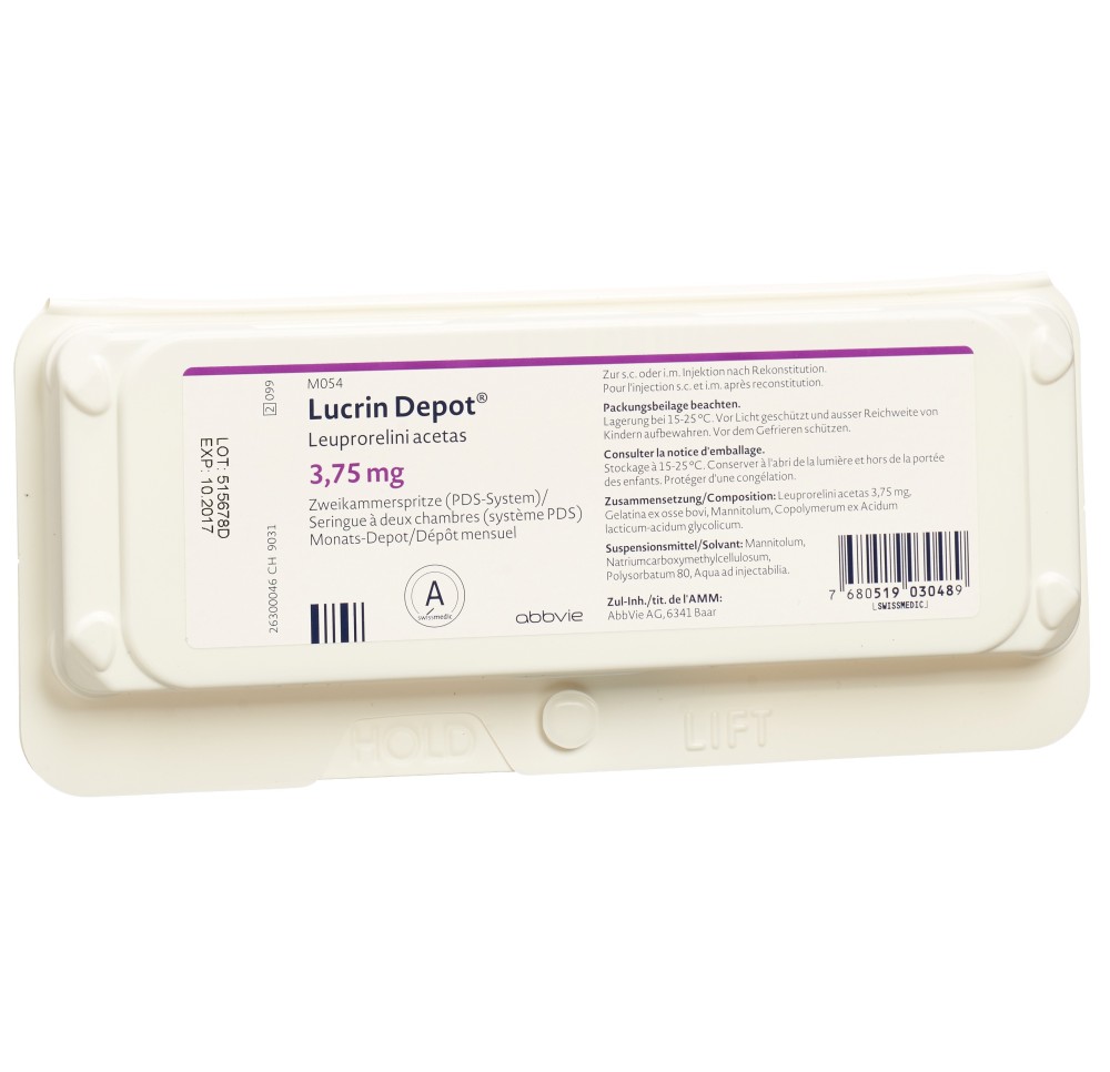 LUCRIN DEPOT PDS subst sèche 3.75 mg ser pré LUCRIN DEPOT PDS subst sèche 3.75 mg ser pré