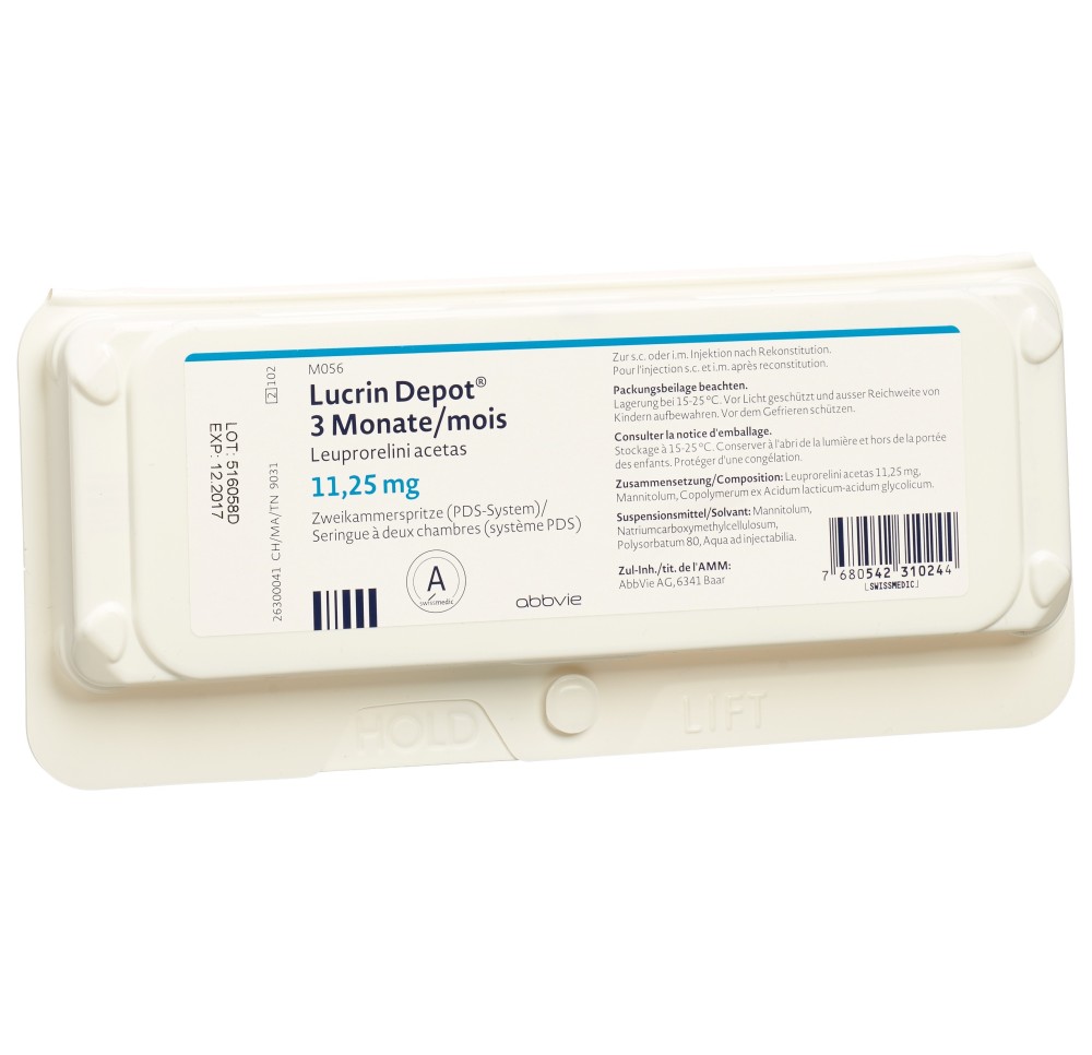 LUCRIN DEPOT PDS subst sèche 11.25 mg ser pré LUCRIN DEPOT PDS subst sèche 11.25 mg ser pré