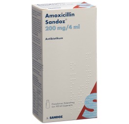AMOXICILLINE Sandoz gran 200 mg/4ml p susp 100 ml