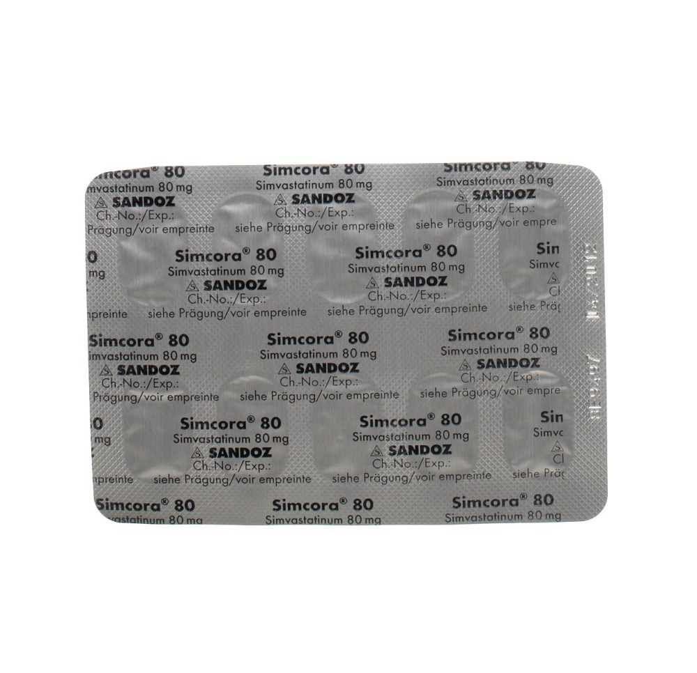 SIMCORA cpr pell 80 mg 100 pce