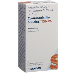 CO-AMOXICILLINE Sandoz pdr 156.25 mg p susp 100 ml