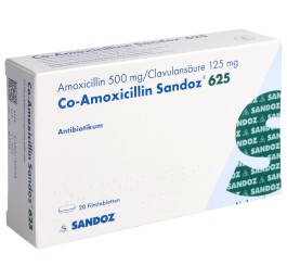 CO-AMOXICILLINE Sandoz cpr pell 625 mg 20 pce