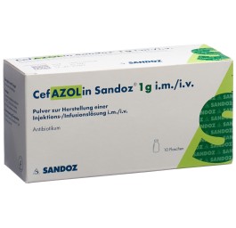 CEFAZOLINE Sandoz subst sèche 1 g flac 10 pce