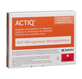 ACTIQ cpr buccaux 600 mcg avec applicateur 3 pce