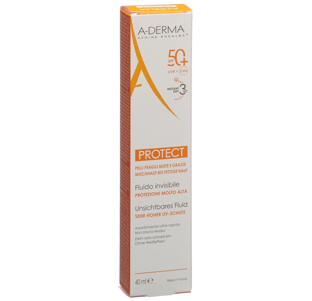 A-DERMA PROTECT Fluide invisible SPF50+ 40 ml