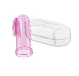 BABYONO brosse à dents doigt silicone avec boîte