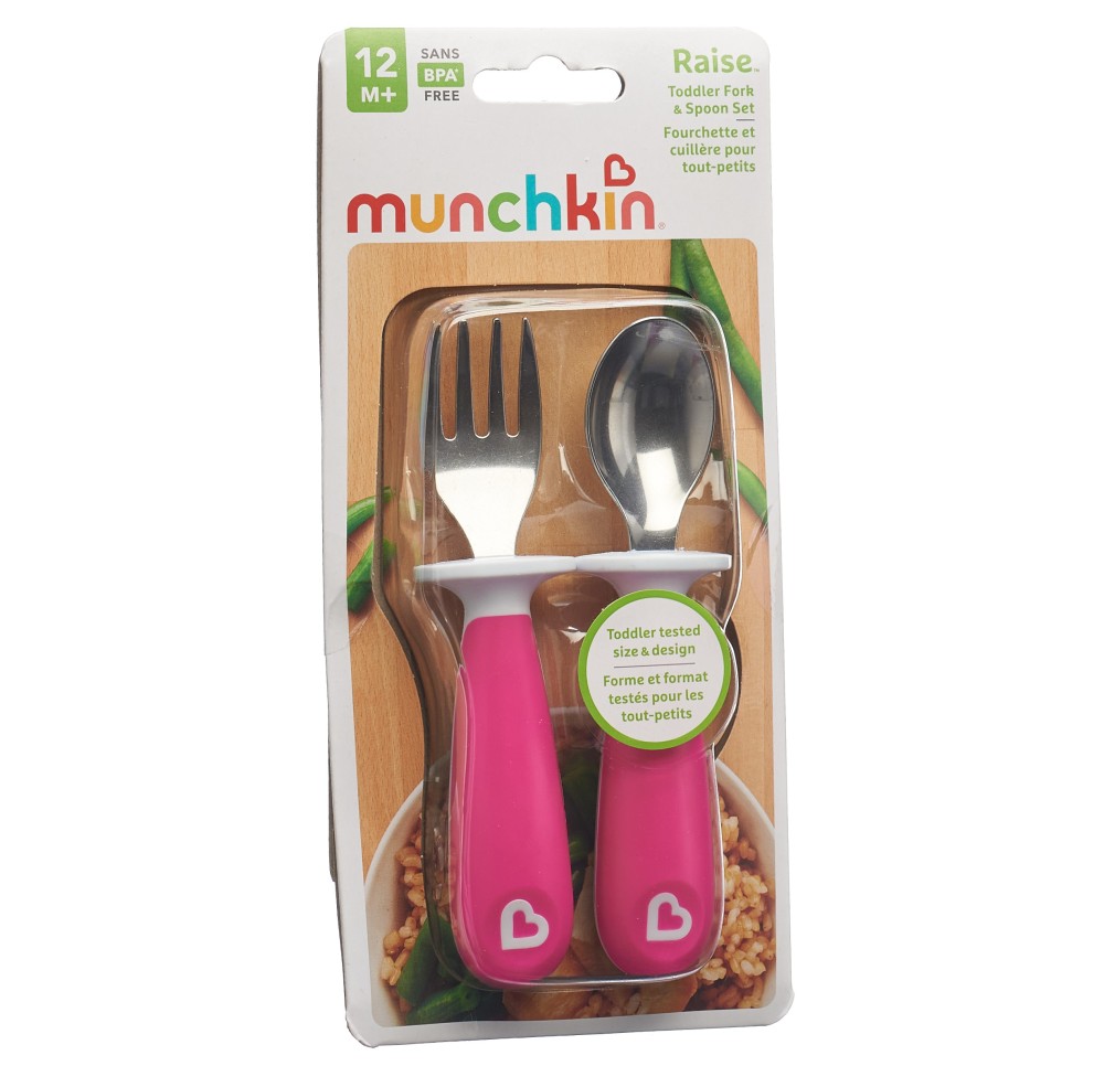 MUNCHKIN Raise fourchette et cuillère inox 2 pce